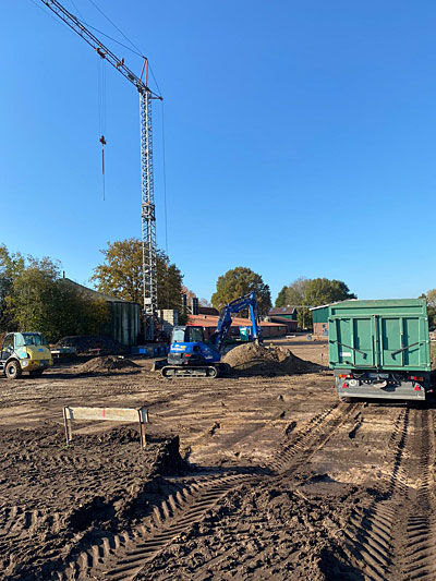 Baustelle Blick auf Baustelle